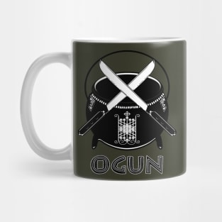 Ogun Veve Cauldron and Crossed Machetes Mug